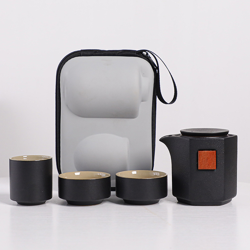 Silver-plated Travel Tea Set Outdoor Portable Teapot