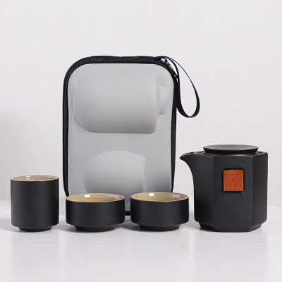 Silver-plated Travel Tea Set Outdoor Portable Teapot 01
