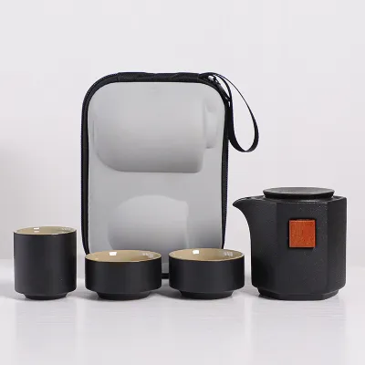 Silver-plated Travel Tea Set Outdoor Portable Teapot 01