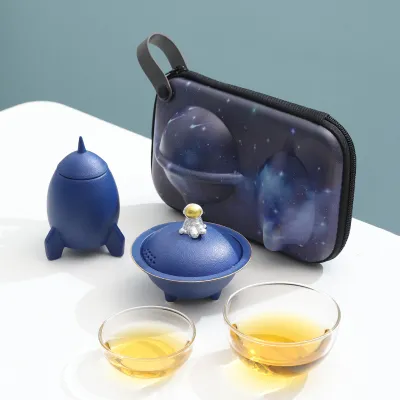 Portable Quick One Pot Two Cup Travel Tea Set 01