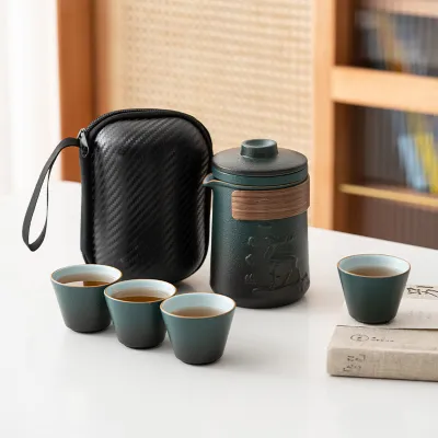 Coarse Pottery Japanese Anti-scalding Teapot Tea Cup 02