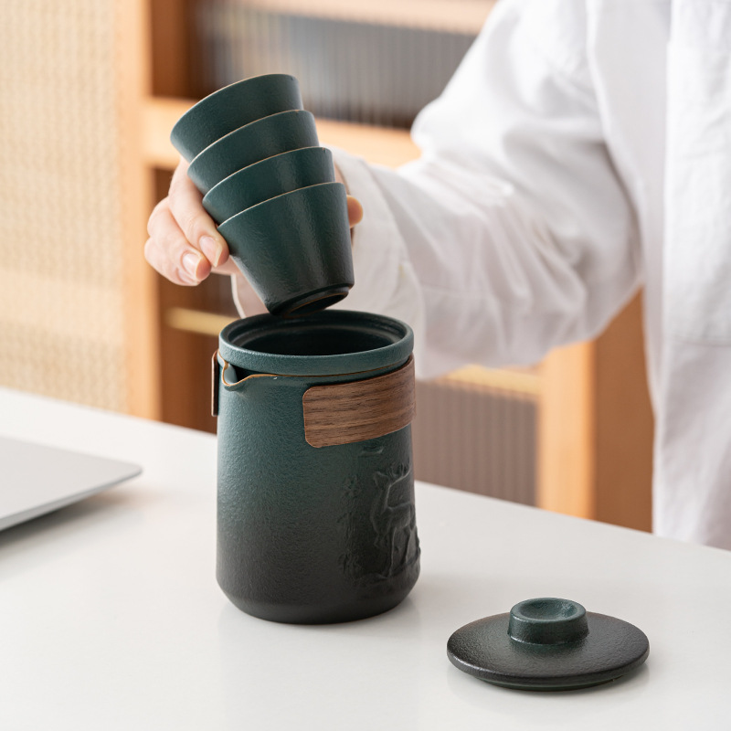 Coarse Pottery Japanese Anti-scalding Teapot Tea Cup