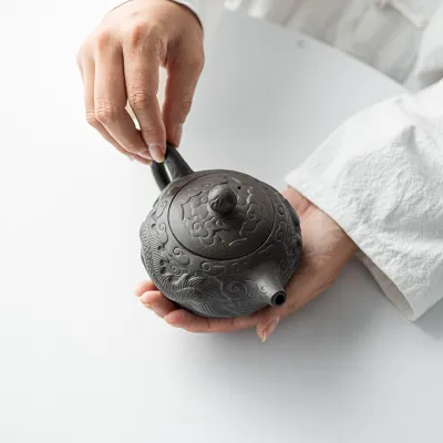 Fine Chinese Element Purple Clay Teapot 01