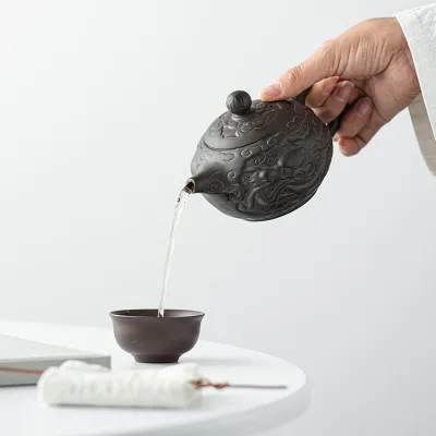 Fine Chinese Element Purple Clay Teapot 02