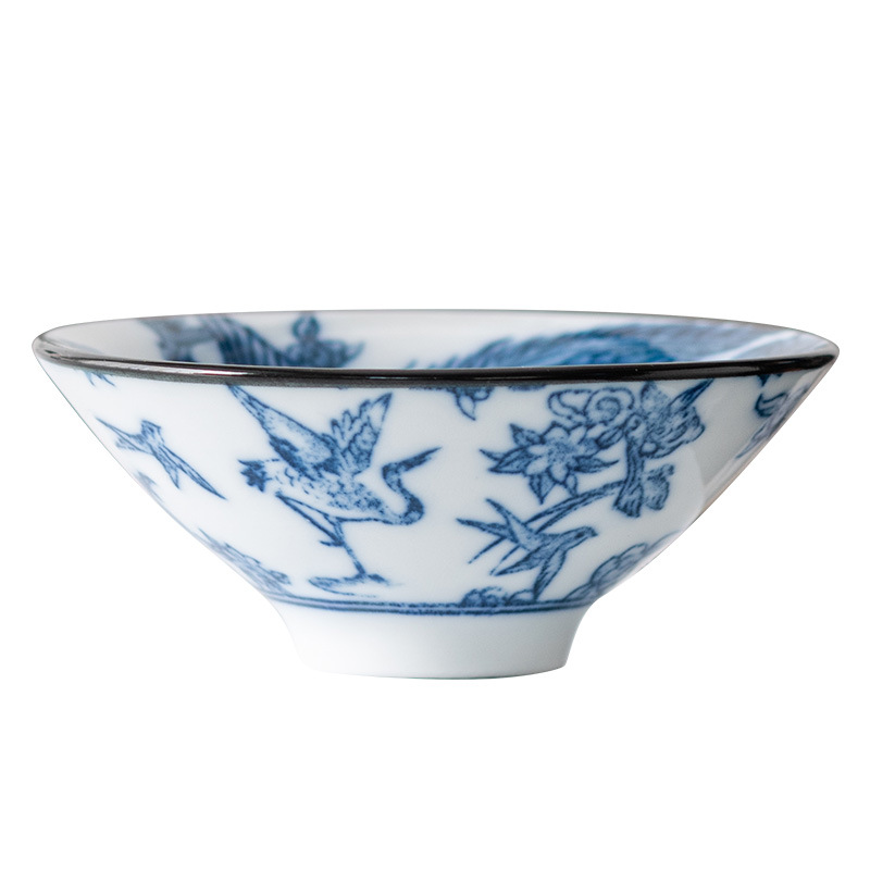 Chinese Culture Blue and White Porcelain Teacup Set