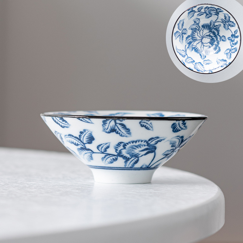 Chinese Culture Blue and White Porcelain Teacup Set
