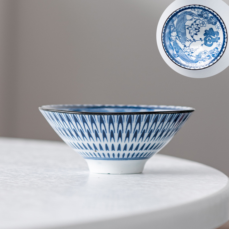 Chinese Culture Blue and White Porcelain Teacup Set