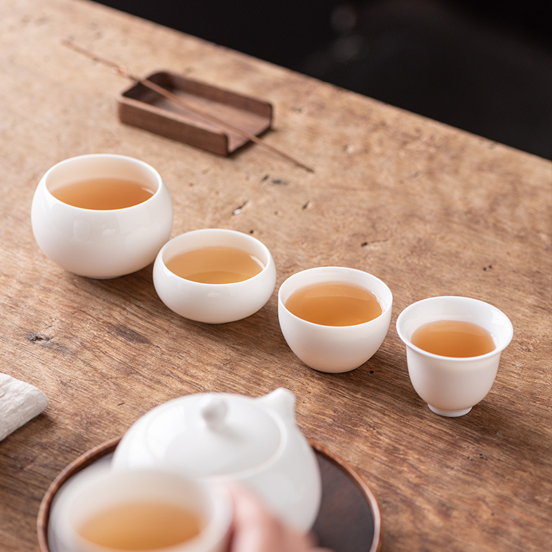 Mutton-fat Jade Porcelain Tea Cup