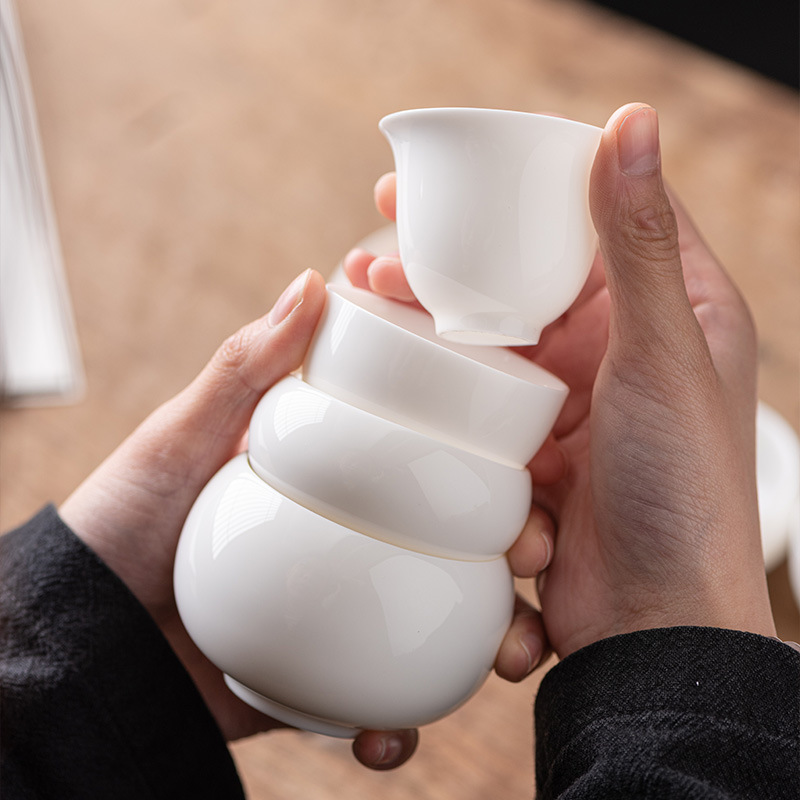 Mutton-fat Jade Porcelain Tea Cup