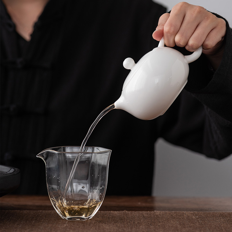 White Jade Porcelain Teapot Handmade Teapot