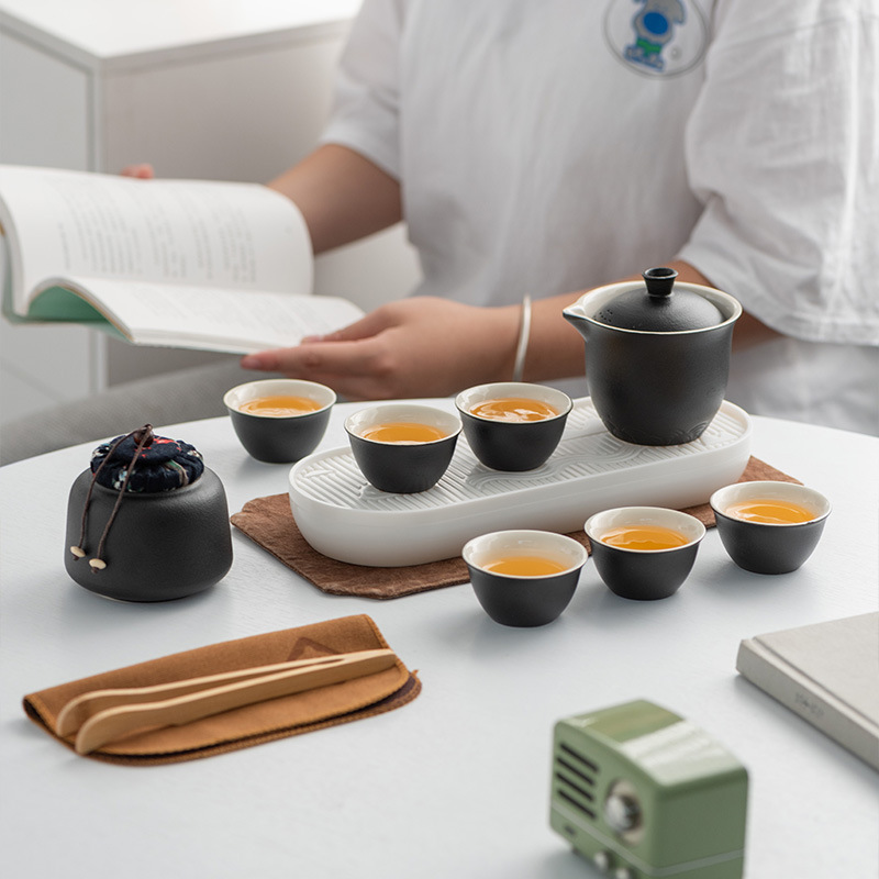 Travel Tea Set Portable Covered Bowl Set