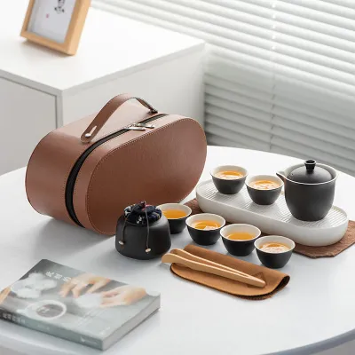 Travel Tea Set Portable Covered Bowl Set 02