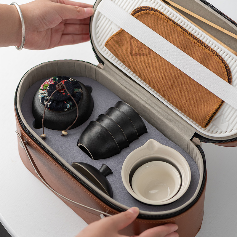 Travel Tea Set Portable Covered Bowl Set