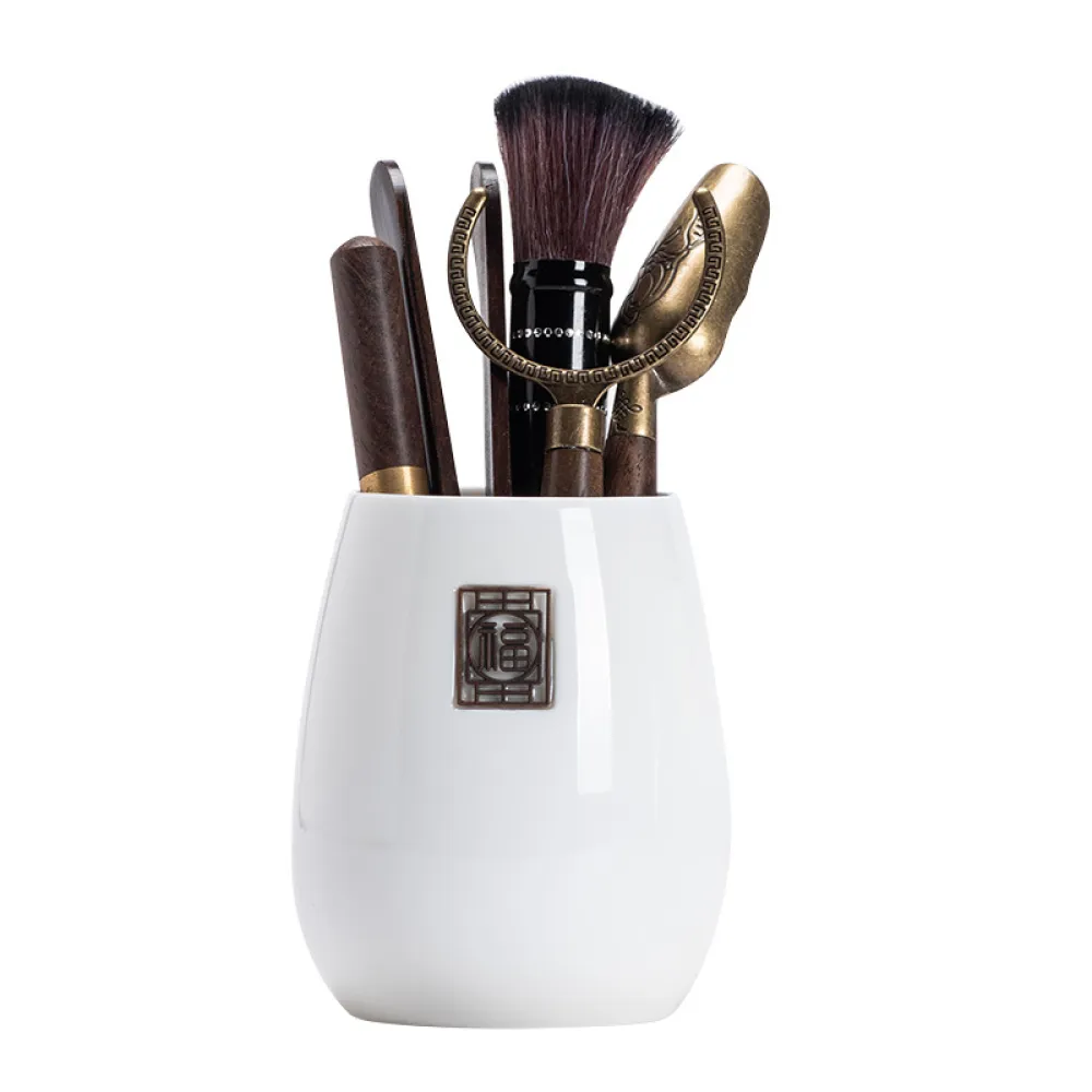 Chinese Kung Fu Tea Set Good Luck Wooden Tea Ceremony Utensils Tool Set