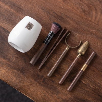 Chinese Kung Fu Tea Set Good Luck Wooden Tea Ceremony Utensils Tool Set 02