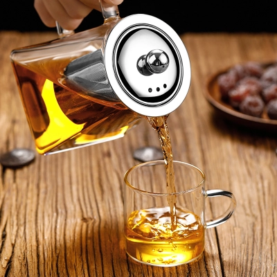 Home Filter Teapot Thickened Glass Resistant to High Temperatures 02