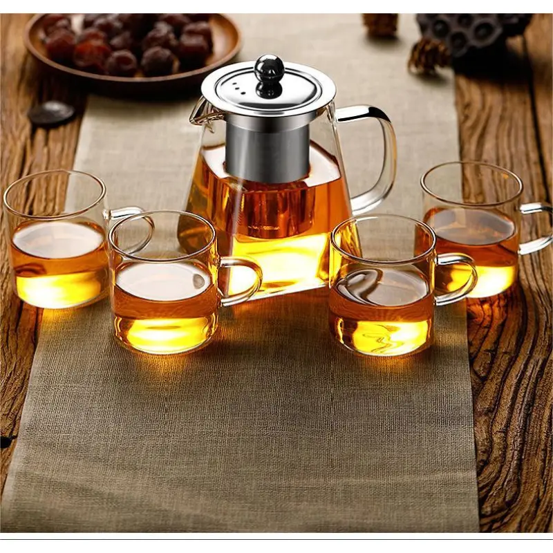 Home Filter Teapot Thickened Glass Resistant to High Temperatures