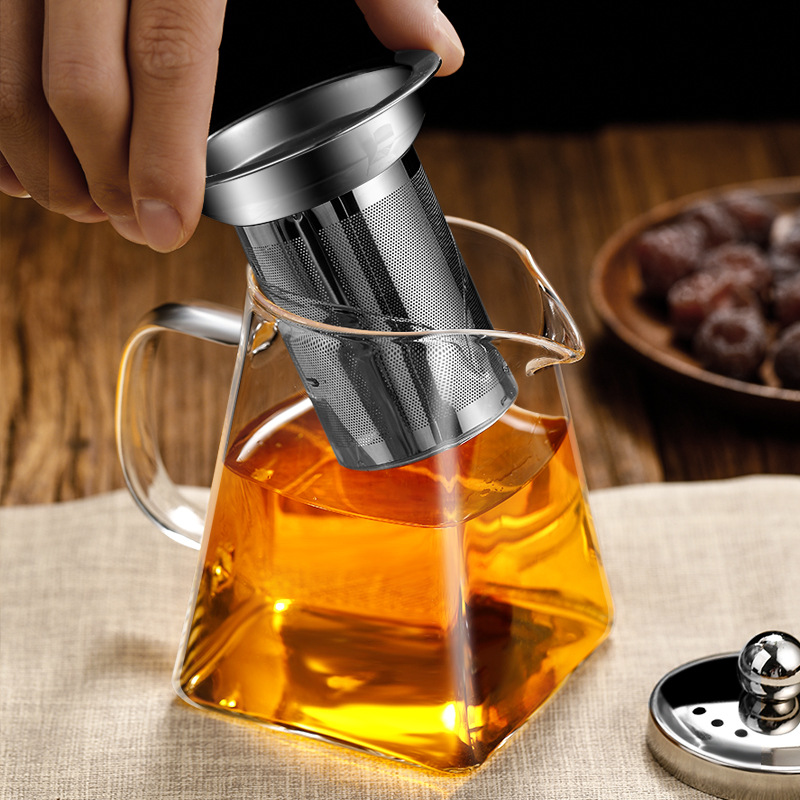 Home Filter Teapot Thickened Glass Resistant to High Temperatures