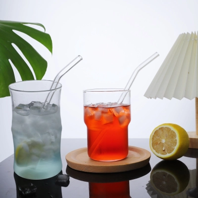 Borosilicate Glass Bamboo Cold Drink Cup 01