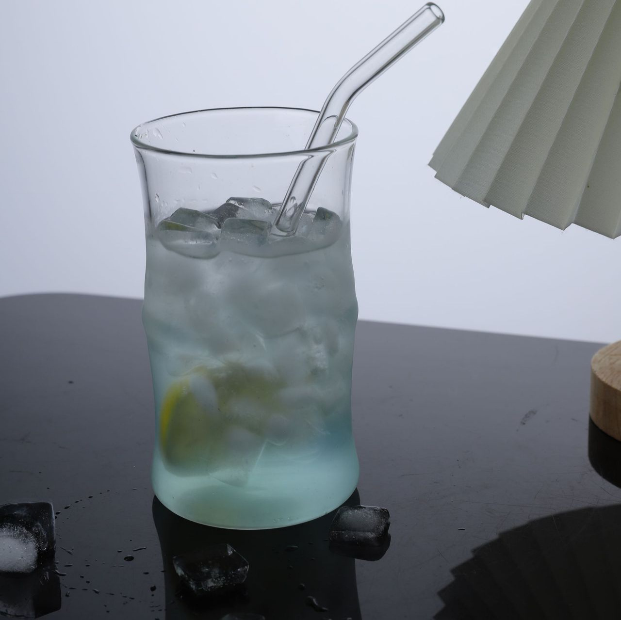 Borosilicate Glass Bamboo Cold Drink Cup