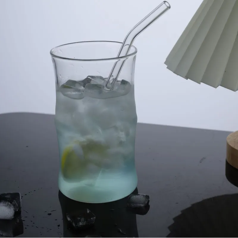 Borosilicate Glass Bamboo Cold Drink Cup