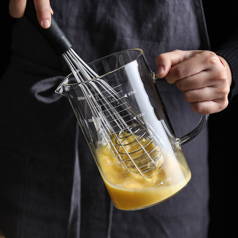High Borosilicate Glass Kitchen Baking Measuring Cup With Scale