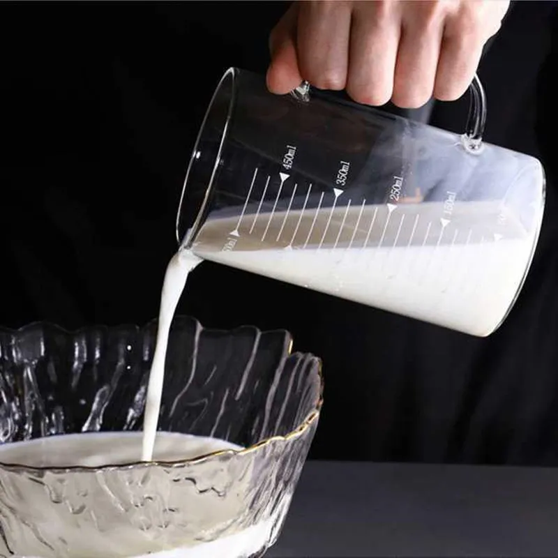 High Borosilicate Glass Kitchen Baking Measuring Cup With Scale