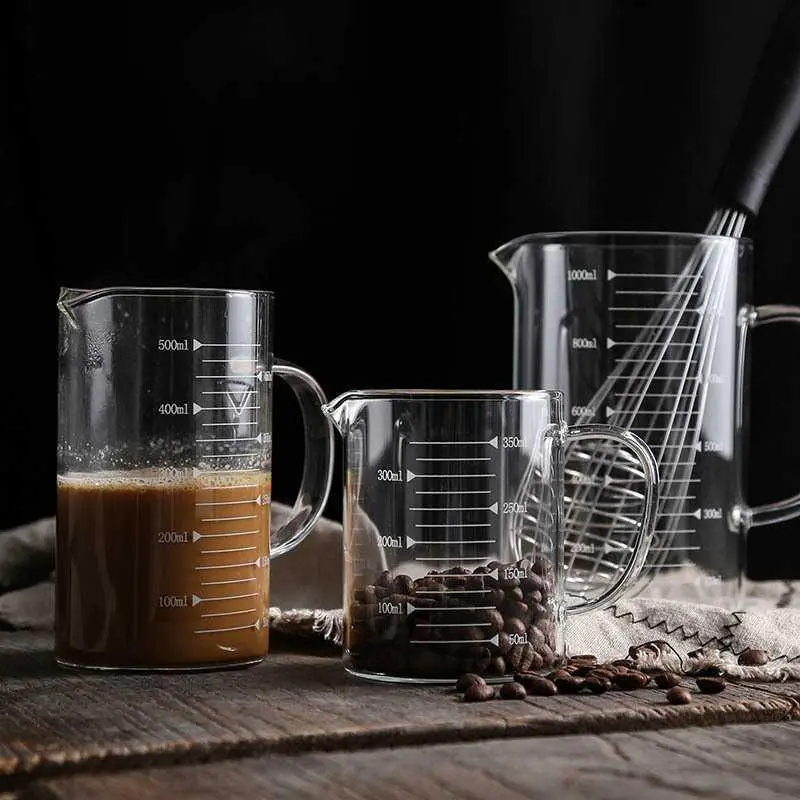High Borosilicate Glass Kitchen Baking Measuring Cup With Scale