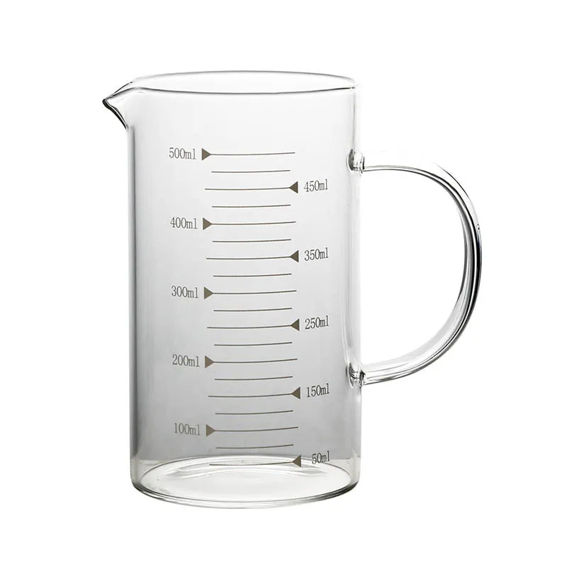 High Borosilicate Glass Kitchen Baking Measuring Cup With Scale