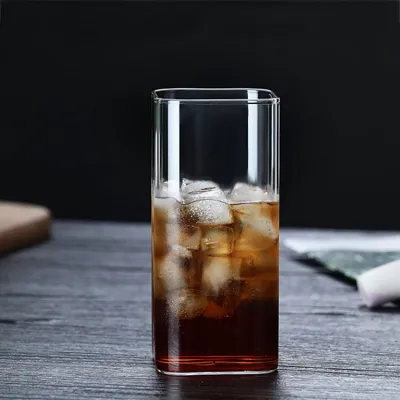 High Borosilicate Square Glass Water Cup 02