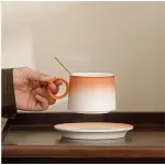 Candy Color Gradient Ceramic Coffee Cup Set