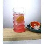 High Borosilicate Glass Beverage Cup With Lid And Straw