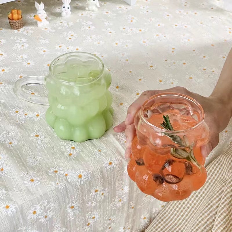 High Borosilicate Glass Grape Shape Hot And Cold Water Cup