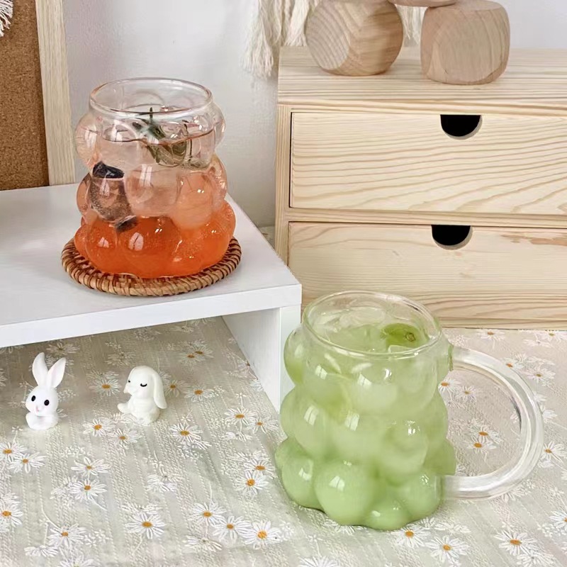 High Borosilicate Glass Grape Shape Hot And Cold Water Cup