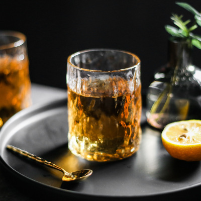 High Borosilicate Glass Hammer Pattern Cold Drink Cup 01