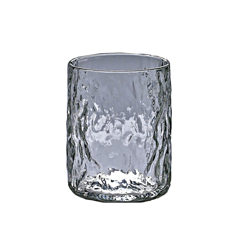 High Borosilicate Glass Hammer Pattern Cold Drink Cup