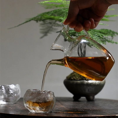 High Borosilicate Glass Transparent Chinese Style Song Dynasty Teapot 01