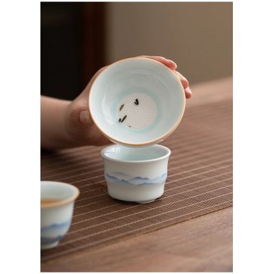 Kung Fu Tea Set Accessories Ceramic Tea Filter 01