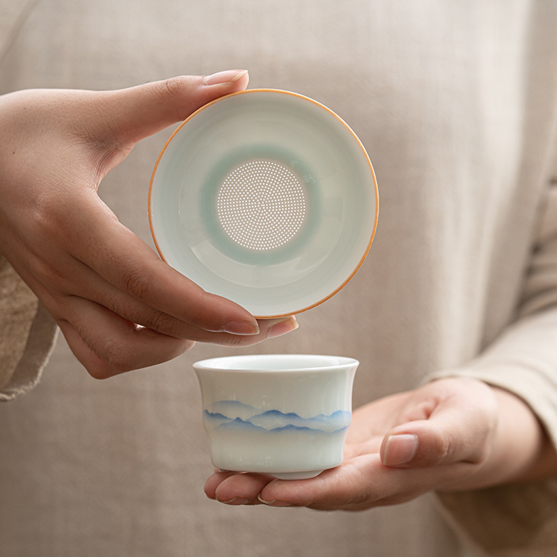 Kung Fu Tea Set Accessories Ceramic Tea Filter