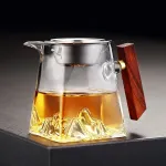 Large Square Borosilicate Glass Tea Dispenser Kung Fu Tea Cup