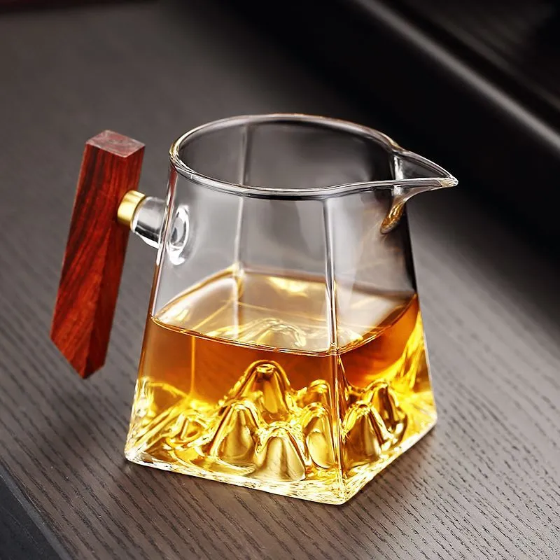 Large Square Borosilicate Glass Tea Dispenser Kung Fu Tea Cup