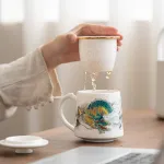 Mutton Fat Jade Tea Water Separation Office Cup