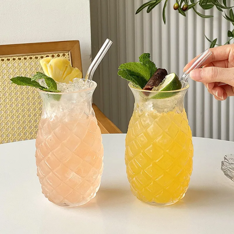 Pineapple Glass Straw Cold Drink Cold Brew Cup
