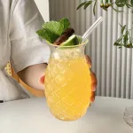 Pineapple Glass Straw Cold Drink Cold Brew Cup