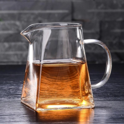 Square Bottom High Borosilicate Glass Kung Fu Tea Divider Fairness Cup 02