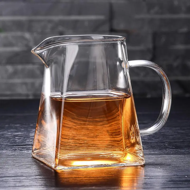 Square Bottom High Borosilicate Glass Kung Fu Tea Divider Fairness Cup