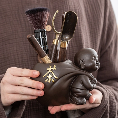 Tea Making Tools Ceramic Storage Jar Tea Cylinder Set 02