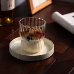 Vertical Pattern High Borosilicate Glass Cute Creative Dessert Cup