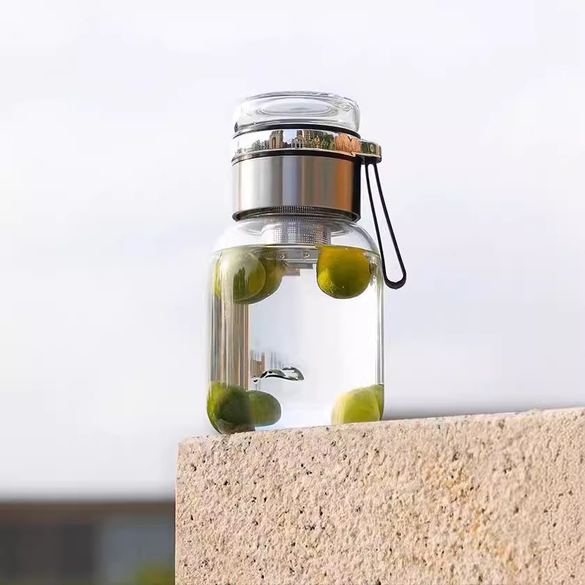 High Borosilicate Tea Separation Glass Portable Tea Cup