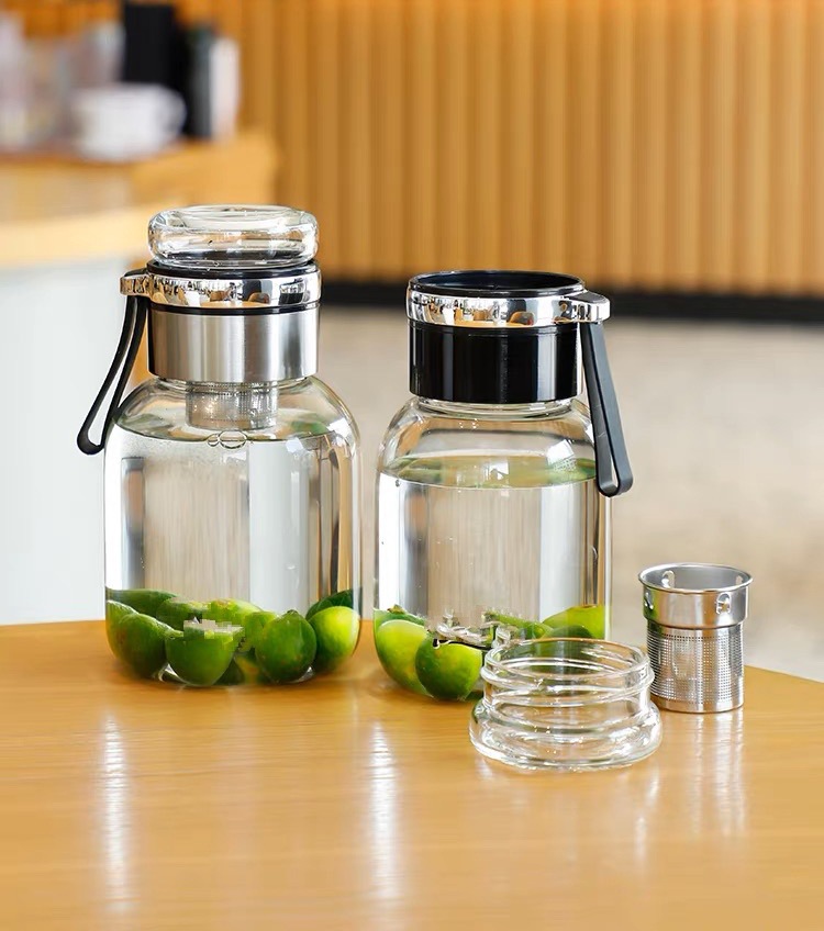 High Borosilicate Tea Separation Glass Portable Tea Cup